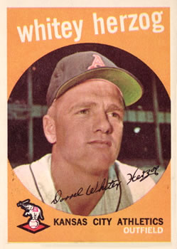 1959 Topps #392 Whitey Herzog Front