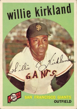 1959 Topps #484 Willie Kirkland Front