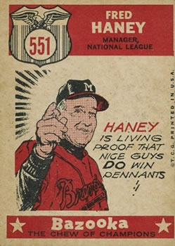 1959 Topps #551 Fred Haney Back