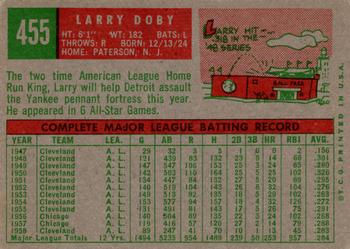 1959 Topps #455 Larry Doby Back