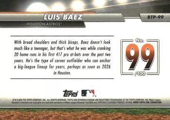 2024 Bowman - Bowman Scouts' Top 100 #BTP-99 Luis Baez Back