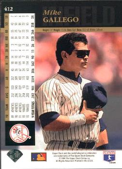 1994 Upper Deck #412 Mike Gallego Back