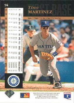 1994 Upper Deck #94 Tino Martinez Back