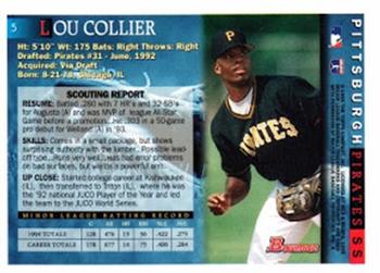 1995 Bowman #5 Lou Collier Back