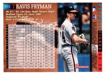 1995 Bowman #302 Travis Fryman Back