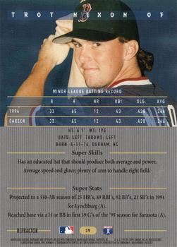 1995 Bowman's Best - Refractors #39 Trot Nixon Back