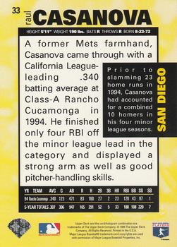 1995 Collector's Choice #33 Raul Casanova Back