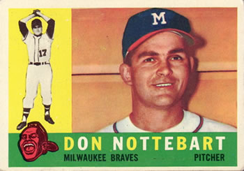 1960 Topps #351 Don Nottebart Front