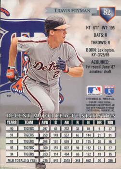 1995 Donruss #82 Travis Fryman Back