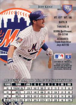 1995 Donruss #97 Jeff Kent Back