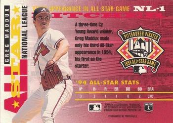 1995 Donruss - All-Stars #NL-1 Greg Maddux Back