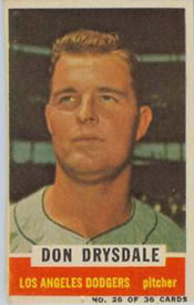 1961 Bazooka #26 Don Drysdale Front