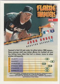 1995 Finest - Flame Throwers #FT4 John Hudek Back