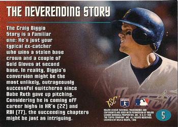 1996 Stadium Club Members Only 50 #5 Craig Biggio Back