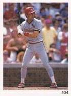 1992 Red Foley Stickers #104 Todd Zeile Front