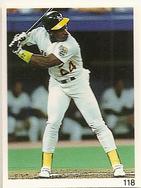 1992 Red Foley Stickers #118 Rickey Henderson Front