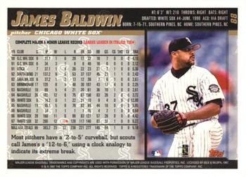 1998 Topps - Inaugural Devil Rays #88 James Baldwin Back