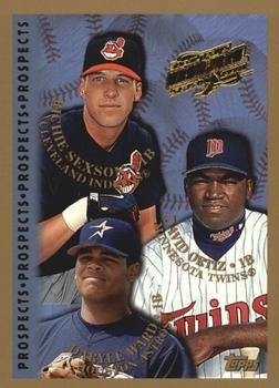 1998 Topps - Inaugural Devil Rays #257 Richie Sexson / Daryle Ward / David Ortiz Front