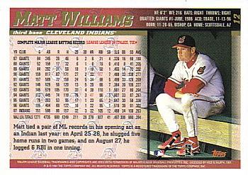 1998 Topps - Inaugural Diamondbacks #12 Matt Williams Back