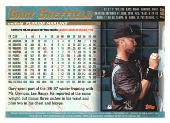 1998 Topps - Inaugural Diamondbacks #166 Gary Sheffield Back