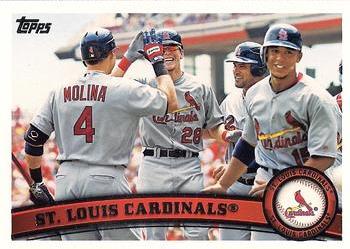 2011 Topps #334 St. Louis Cardinals Front