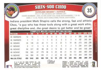 2011 Topps #35 Shin-Soo Choo Back