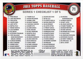 2011 Topps #71 Trevor Hoffman Back