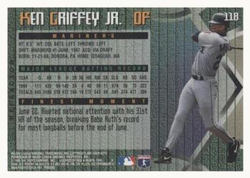 1995 Finest - Refractors #118 Ken Griffey Jr. Back