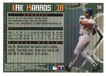 1995 Finest - Refractors #58 Eric Karros Back