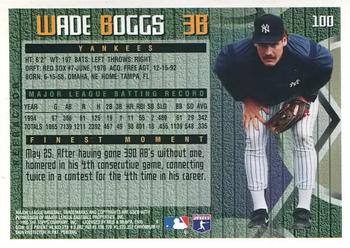1995 Finest - Refractors #100 Wade Boggs Back
