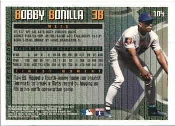1995 Finest - Refractors #104 Bobby Bonilla Back