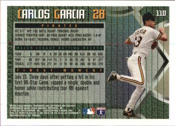 1995 Finest - Refractors #110 Carlos Garcia Back