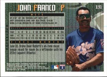 1995 Finest - Refractors #131 John Franco Back