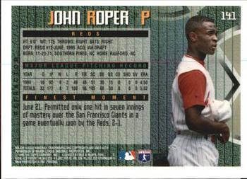 1995 Finest - Refractors #141 John Roper Back