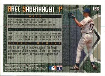 1995 Finest - Refractors #166 Bret Saberhagen Back