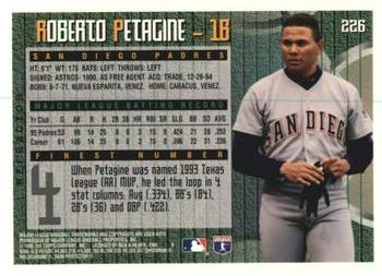 1995 Finest - Refractors #226 Roberto Petagine Back