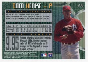 1995 Finest - Refractors #238 Tom Henke Back