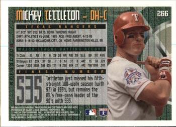 1995 Finest - Refractors #266 Mickey Tettleton Back