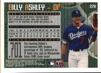 1995 Finest - Refractors #278 Billy Ashley Back