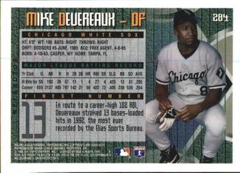 1995 Finest - Refractors #284 Mike Devereaux Back