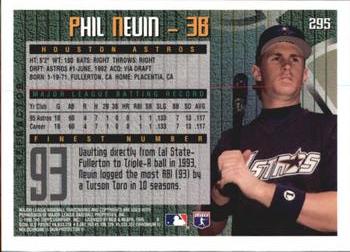 1995 Finest - Refractors #295 Phil Nevin Back