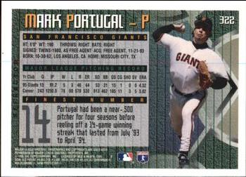 1995 Finest - Refractors #322 Mark Portugal Back