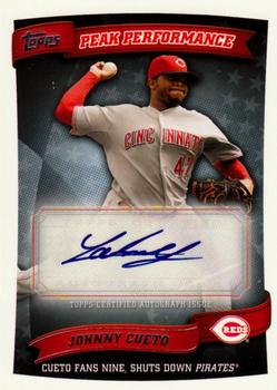 2010 Topps Update - Peak Performance Autographs #PPA-JC Johnny Cueto Front