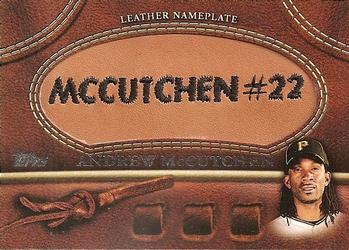2011 Topps - Manufactured Glove Leather Nameplates #MGL-AM Andrew McCutchen Front