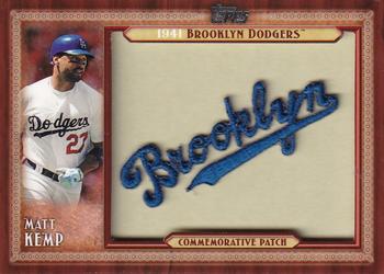 2011 Topps - Throwback Logo Manufactured Patch #TLMP-MK Matt Kemp Front