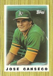 1987 Topps Major League Leaders Minis #68 Jose Canseco Front