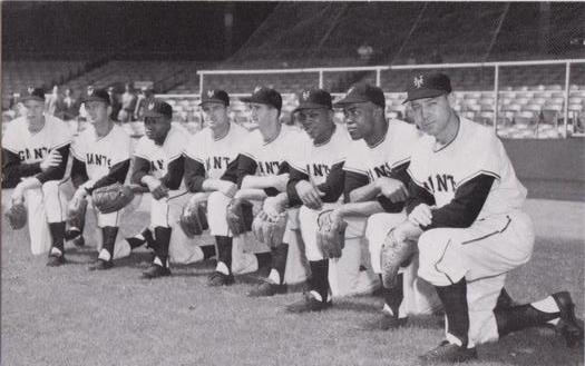 1985 TCMA Photo Classics #37 Whitey Lockman / Dave Williams / Hank Thompson / Alvin Dark / Don Mueller / Willie Mays / Monte Irvin / Wes Westrum Front