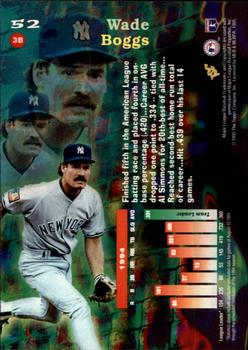 1995 Stadium Club - Virtual Reality Members Only #52 Wade Boggs Back