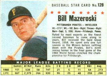 1961 Post Cereal (F278-33) #128 Bill Mazeroski Front