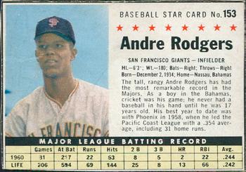 1961 Post Cereal (F278-33) #153 Andre Rodgers Front